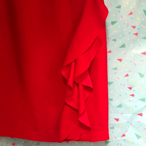 Banana Republic Red Ruffle Shift Dress - 6 - Picture 7 of 7